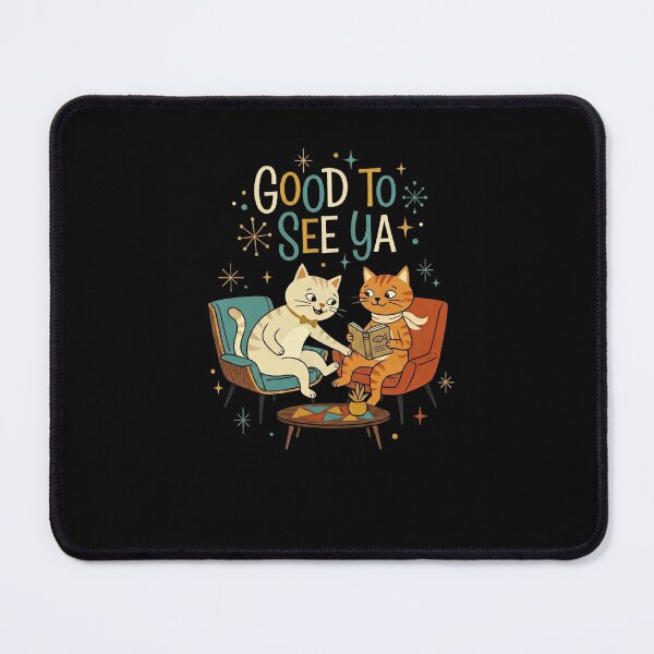 Item preview, Good To See Ya Retro Cats Reading Feline Friends designed and sold by snowry.