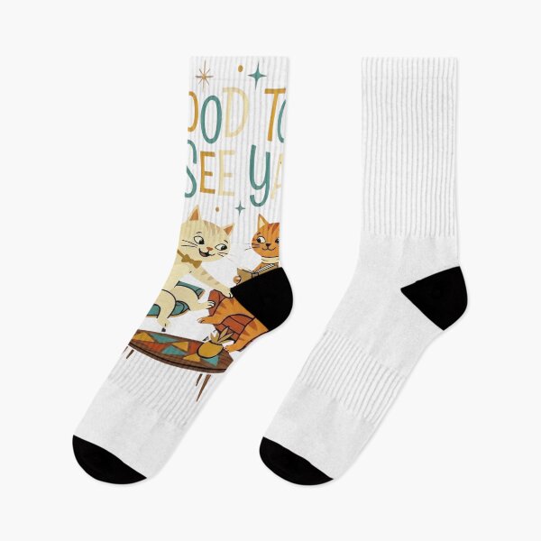 Item preview, Good To See Ya Retro Cats Reading Feline Friends designed and sold by snowry.