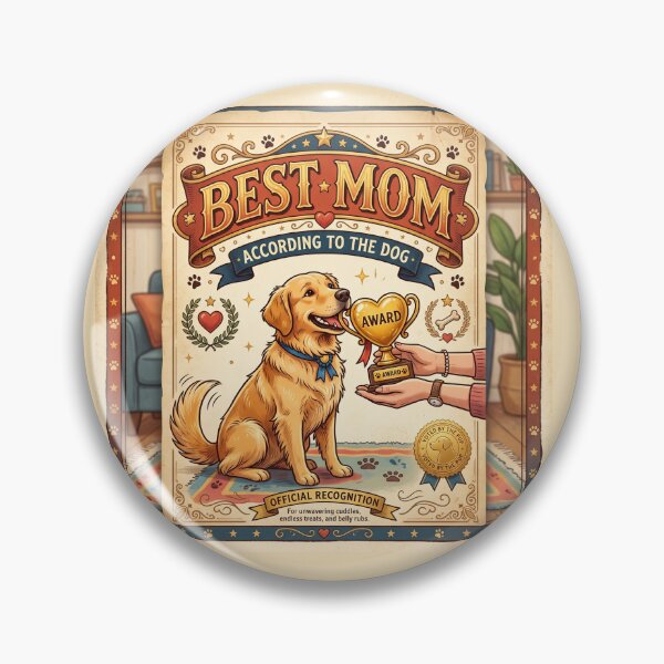 Item preview, Best Mom According to the Dog – Funny Dog Mom Award Design designed and sold by DmaarGroup.