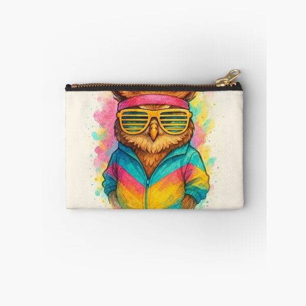 Item preview, Retro 80s Cool Owl Watercolor Illustration designed and sold by BigBlueArt.