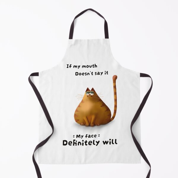 Item preview, If My Mouth Doesn't Say It My Face Definitely Will Funny Cat designed and sold by jassoart.