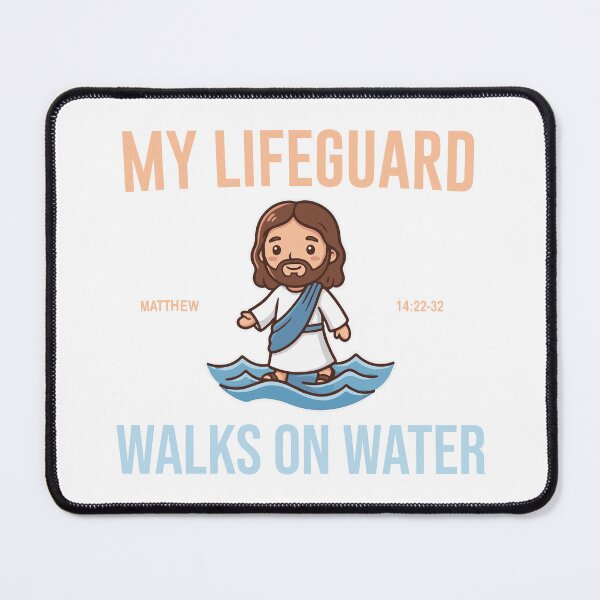 Item preview, My Lifeguard Walks On Water - Christian Faith Graphic & Cute Jesus Bible Verse Gift designed and sold by BobaTeeStore.