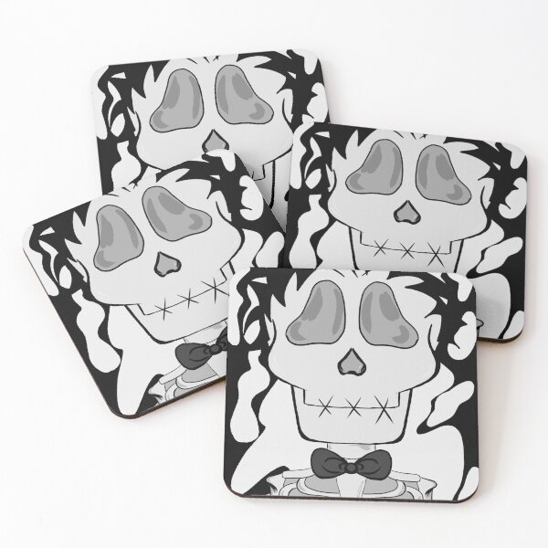 Item preview, Mr Skeleton Bowtie - Cute Spooky Monochromatic Art designed and sold by Jasvera-ART.