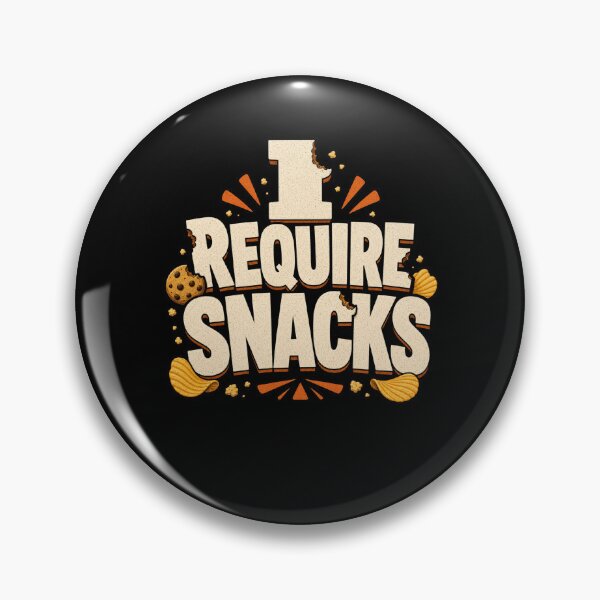 Item preview, I REQUIRE SNACKS Funny Food Craving Design designed and sold by snowry.