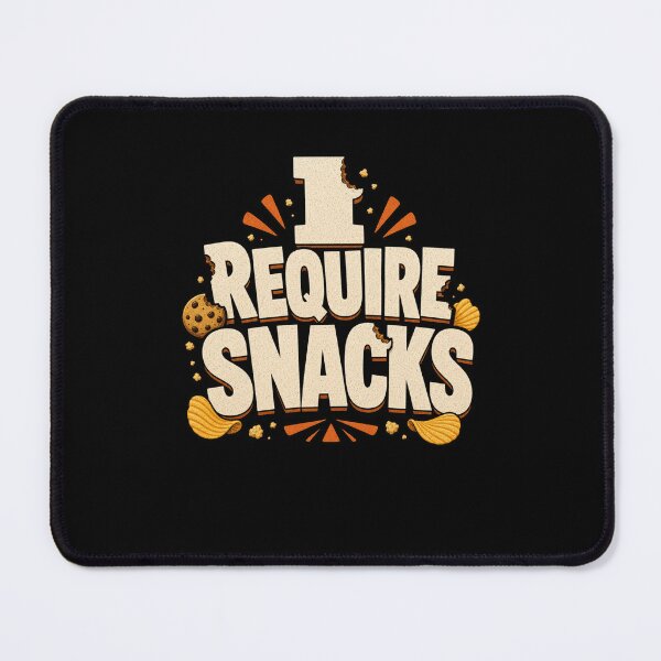 Item preview, I REQUIRE SNACKS Funny Food Craving Design designed and sold by snowry.