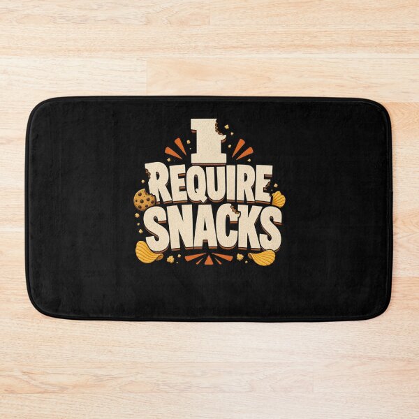 Item preview, I REQUIRE SNACKS Funny Food Craving Design designed and sold by snowry.