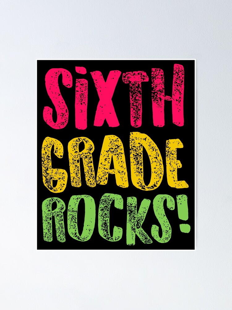 Sixth Grade Rocks Funny Sixth Grade Gift 6th Teacher Appreciation ...