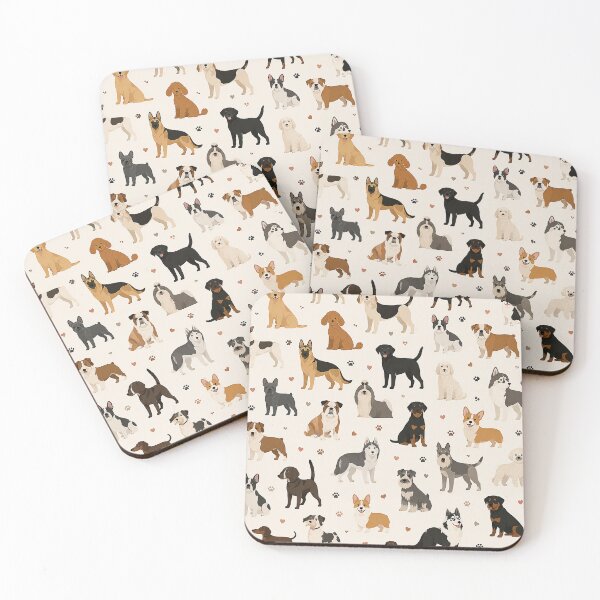 Item preview, Illustrated Pattern of Puppy Dog Breeds designed and sold by Mejiamueriel.