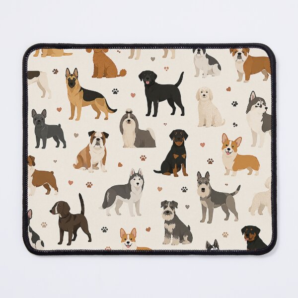 Item preview, Illustrated Pattern of Puppy Dog Breeds designed and sold by Mejiamueriel.
