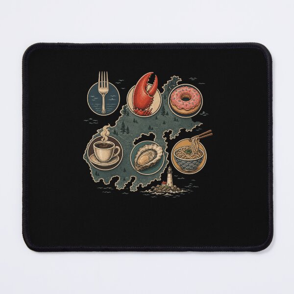 Item preview, Maine State Foodie Map Lighthouse Crab Donut designed and sold by snowry.