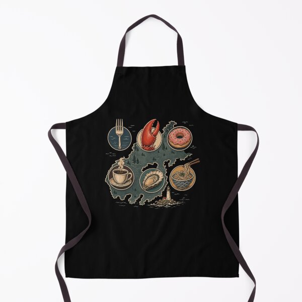 Item preview, Maine State Foodie Map Lighthouse Crab Donut designed and sold by snowry.