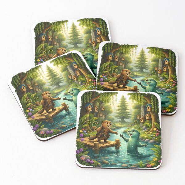 Item preview, Happy Beaver Adventures – A Woodland River Otter Friend designed and sold by Clothes With Smiling Animals Walt Gral.