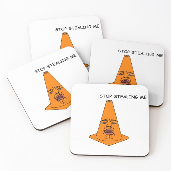 Item preview, "STOP STEALING ME" Traffic Cone Sticker designed and sold by SlimyFish.