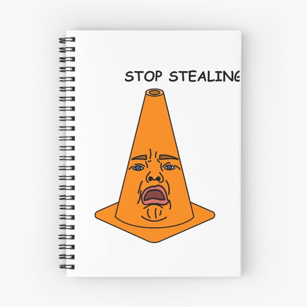 Item preview, "STOP STEALING ME" Traffic Cone Sticker designed and sold by SlimyFish.
