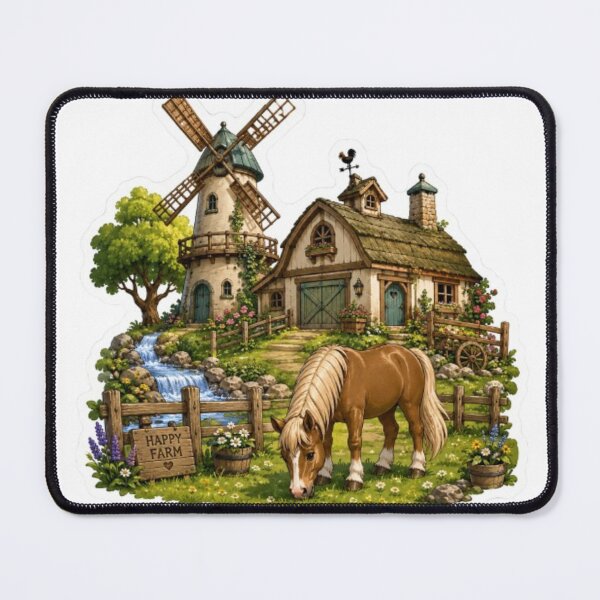 Item preview, Charming Farm Windmill Horse designed and sold by Snurly.