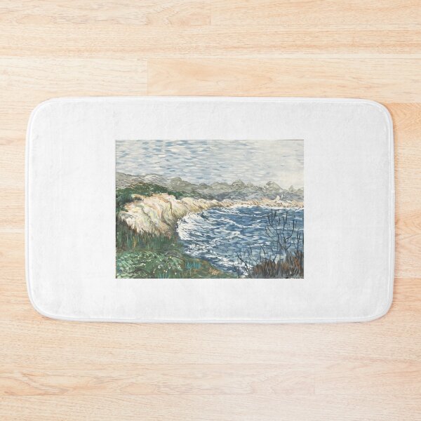 Item preview, Impressionistic coast ocean seascape acrylic painting original designed and sold by Paintingladycat.