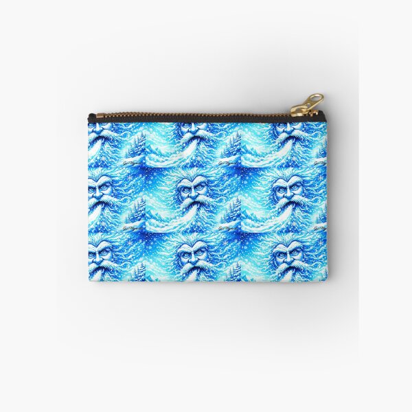 Item preview, Old Man Winter Panoramic Blizzard Legend – Icy Blue Fantasy Cartoon Art by Geri Myszensk designed and sold by The Art Queen Of Michigan .