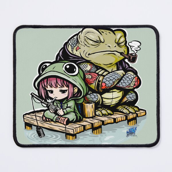 Item preview, Molly and Taisho Chibi Frog Girl and Giant Boss Toad designed and sold by Lazarusltd.