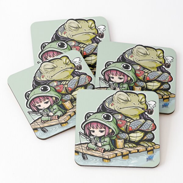 Item preview, Molly and Taisho Chibi Frog Girl and Giant Boss Toad designed and sold by Lazarusltd.
