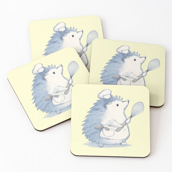 Item preview, Cozy Home Kitchen Chef Hedgehog Illustration designed and sold by bosamji.