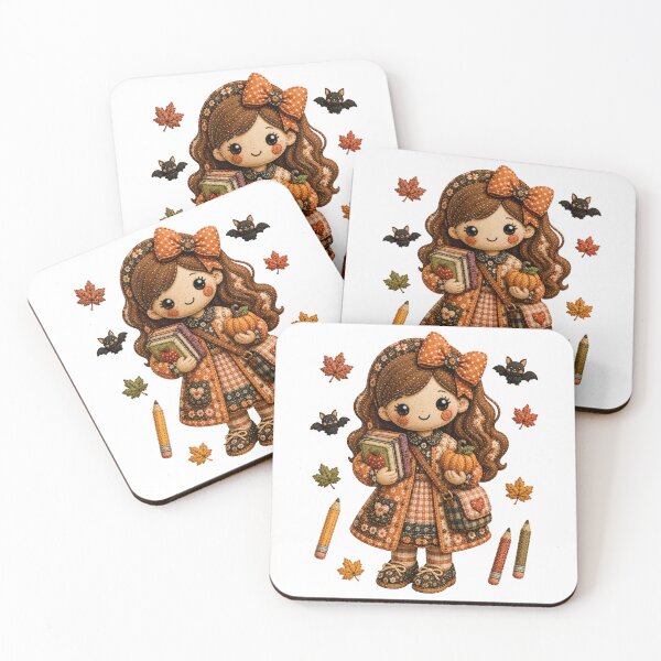 Item preview, Cute Autumn Elementary Teacher Patchwork Illustration designed and sold by DecoVibe.
