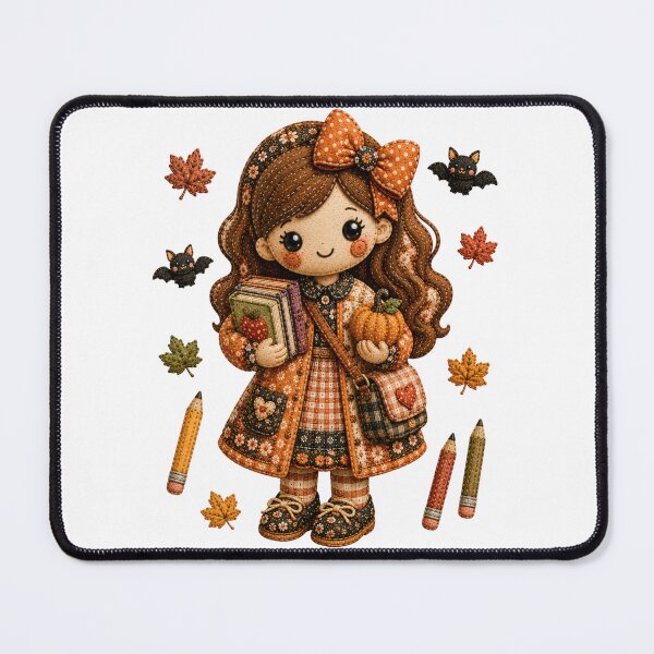 Item preview, Cute Autumn Elementary Teacher Patchwork Illustration designed and sold by DecoVibe.