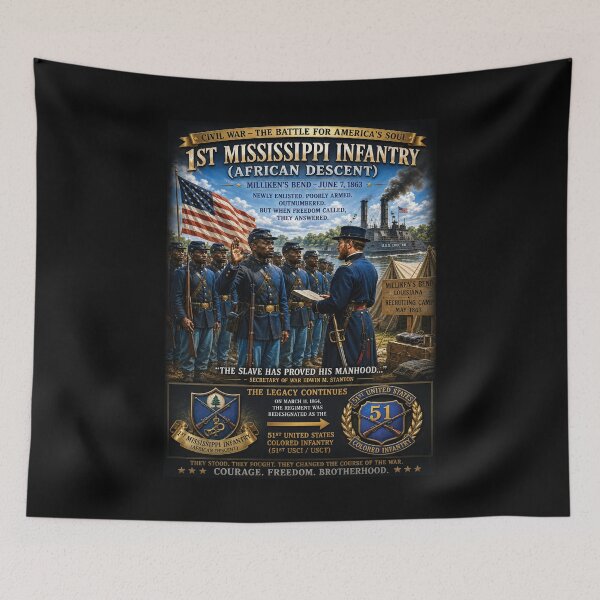 Item preview, 1st Mississippi Infantry African Descent - 51st USCT designed and sold by Military Insignia Products.