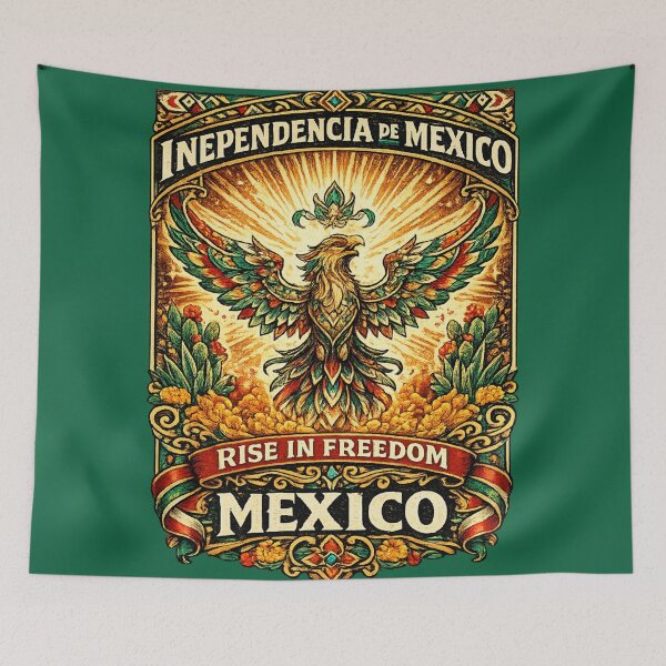 Item preview, Independencia de Mexico Eagle | Rise in Freedom Vintage Patriotic Mexican Art designed and sold by irfanshikh.