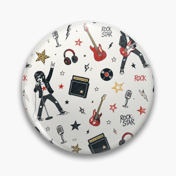 Item preview, Vintage Rock and Roll Guitarists Pattern designed and sold by Mejiamueriel.