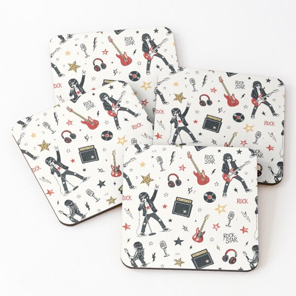Item preview, Vintage Rock and Roll Guitarists Pattern designed and sold by Mejiamueriel.