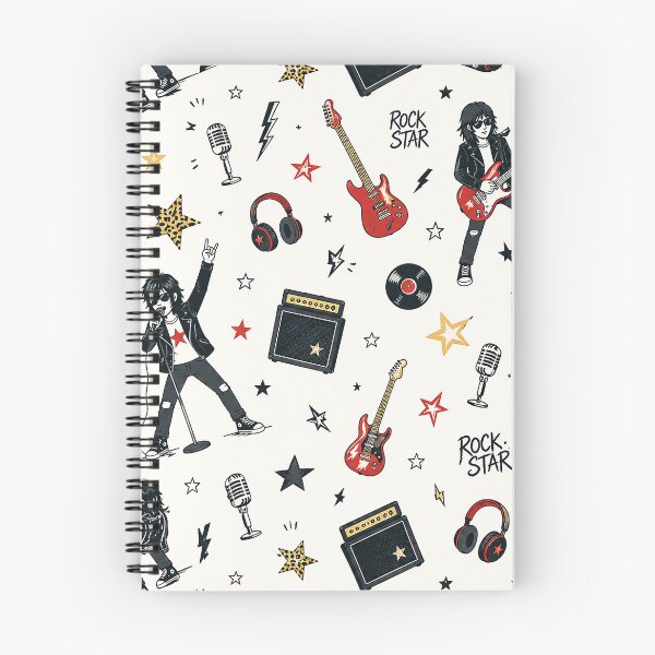 Item preview, Vintage Rock and Roll Guitarists Pattern designed and sold by Mejiamueriel.
