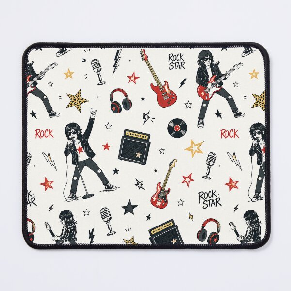 Item preview, Vintage Rock and Roll Guitarists Pattern designed and sold by Mejiamueriel.