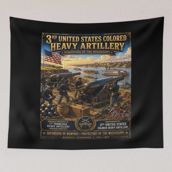 Item preview, 3rd US Colored Artillery -USCTHA - Guardians of the Mississippi - POSTER designed and sold by Military Insignia Products.