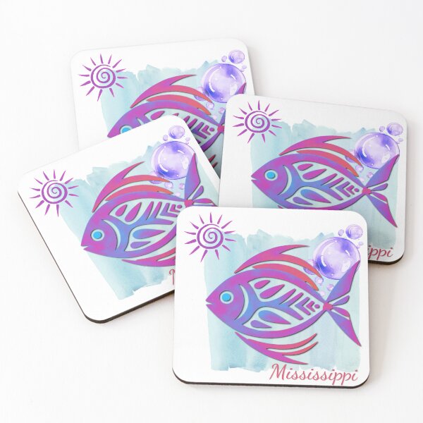 Item preview, Mississippi Tropical Fish Watercolor Beach Design designed and sold by DonnaRaine.