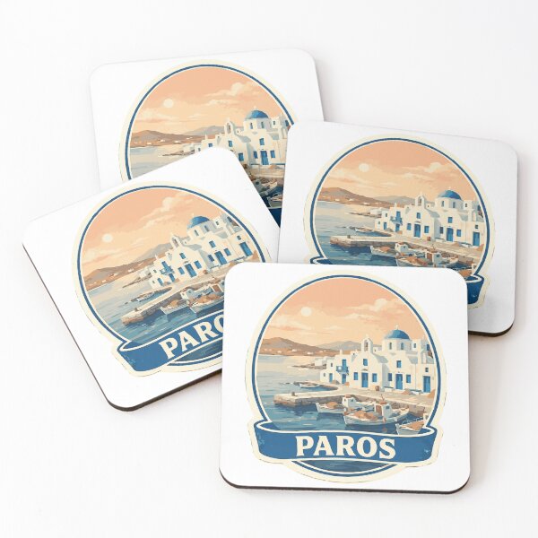 Item preview, Vintage Paros Naoussa Port & Fishing Boats Travel designed and sold by CharaFei.Art.