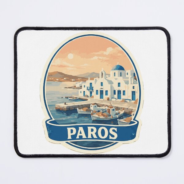 Item preview, Vintage Paros Naoussa Port & Fishing Boats Travel designed and sold by CharaFei.Art.