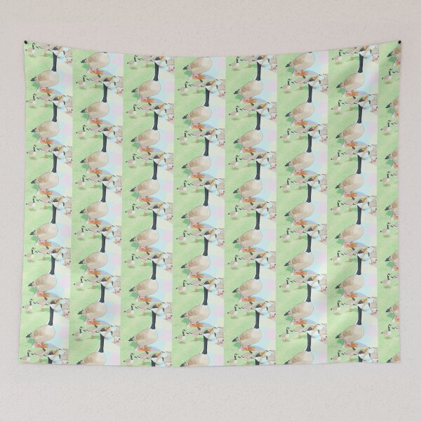 Item preview, Pastel Canada Geese Flock Art Print designed and sold by KaleChub.