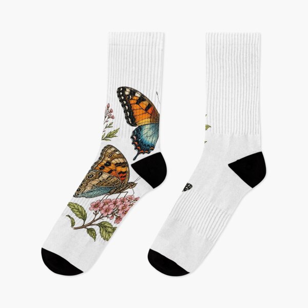 Item preview, Vintage Colorful Butterfly Botanical Art designed and sold by WearTheVibe Store.