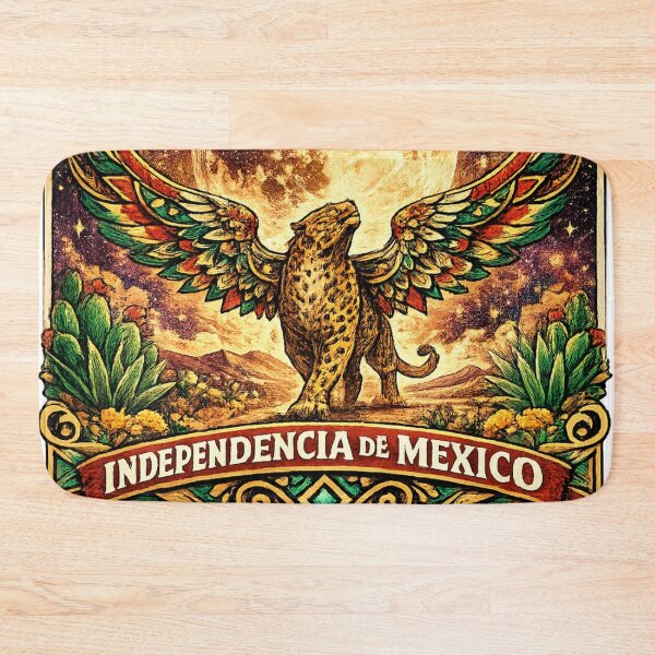 Item preview, Spirit of Mexico Winged Jaguar | Independencia de Mexico Vintage Design designed and sold by irfanshikh.