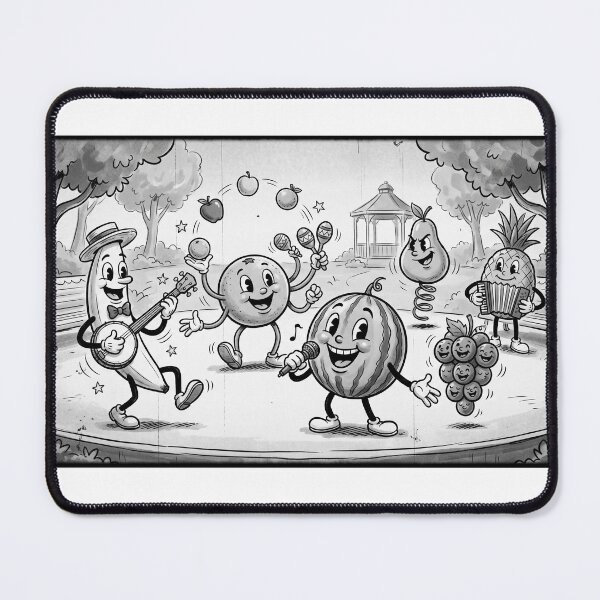 Item preview, Vintage Cartoon Fruit Band - Retro Park Concert designed and sold by MrRaspberry.
