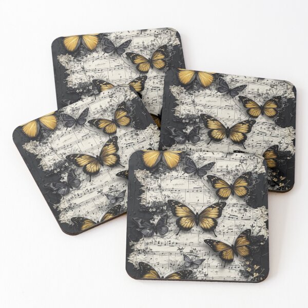Item preview, Golden Butterflies Vintage Sheet Music Art designed and sold by Mediagraphic.