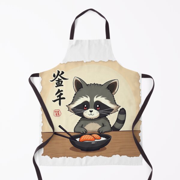 Item preview, Cute Raccoon Eating Sushi | Kawaii Raccoon Art designed and sold by WonderWaresGifts.