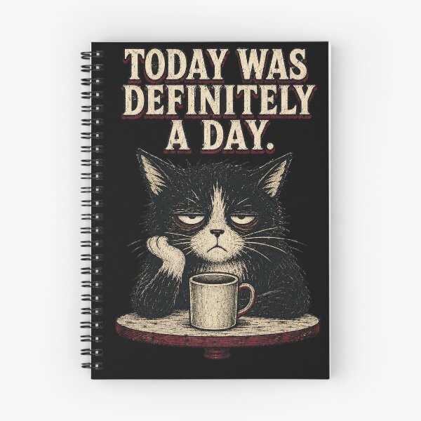 Item preview, Today Was Definitely a Day – Tired Cat Humor designed and sold by PIER DUNN.