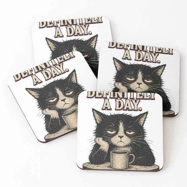 Item preview, Today Was Definitely a Day – Tired Cat Humor designed and sold by PIER DUNN.