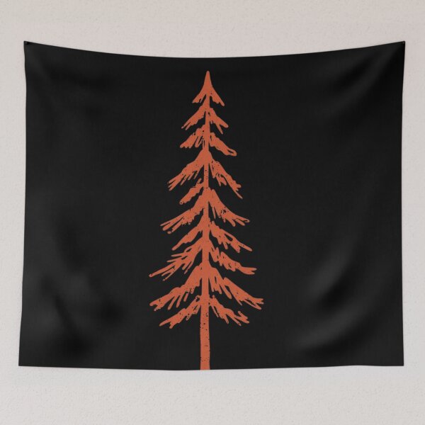 Item preview, A tall hand-drawn pine tree designed and sold by 123ks.