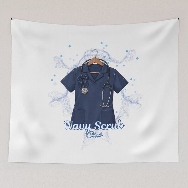 Item preview, Barbiecore Nurse Navy Scrub Club Coquette Bow Aesthetic Nurse Gift designed and sold by Neurospicy Trolls.
