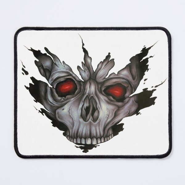 Item preview, Infernal Skull with Glowing Red Eyes Dark Gothic Horror Tattoo Style designed and sold by wizooo411.