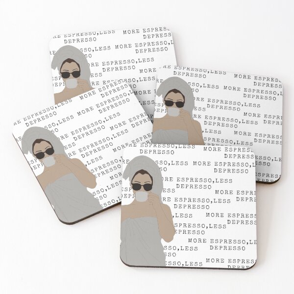 Item preview, More Espresso, Less Depresso Coffee Lover Art designed and sold by busesplace.