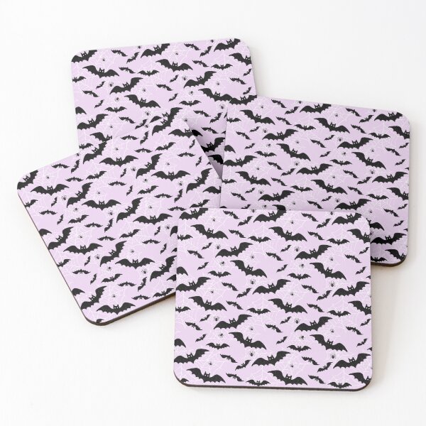 Item preview, Pastel Purple Halloween Bats and Spiderwebs designed and sold by WonderAndWhim.