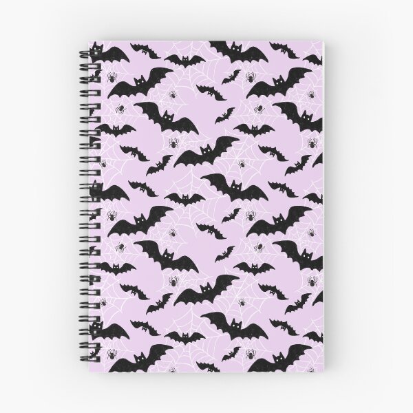Item preview, Pastel Purple Halloween Bats and Spiderwebs designed and sold by WonderAndWhim.